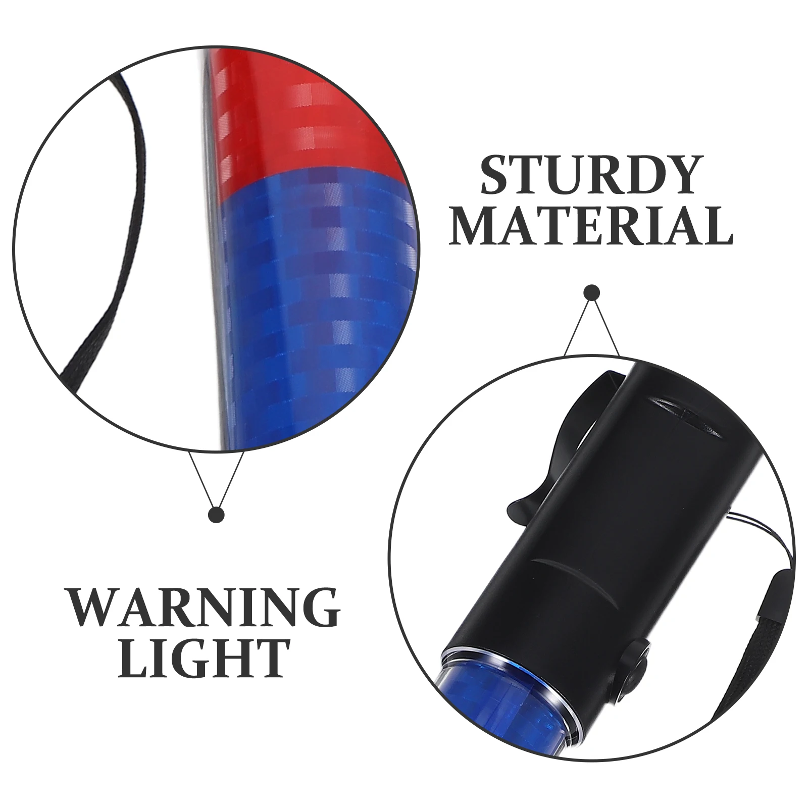 Baguette lumineuse d'avertissement LED de 26Cm, bâton de contrôle de la circulation avec crochet magnétique, lampe de poche de sécurité Portable pour les Concerts et les activités de plein air