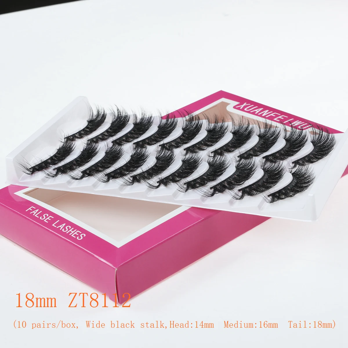 Xuanfeiwu Dense Stage Performance Croce 5D Ciglia finte intere Strumento per il trucco Gambo duro Adesivo riutilizzabile Ciglia per feste Ciglia disordinate comiche artificiali