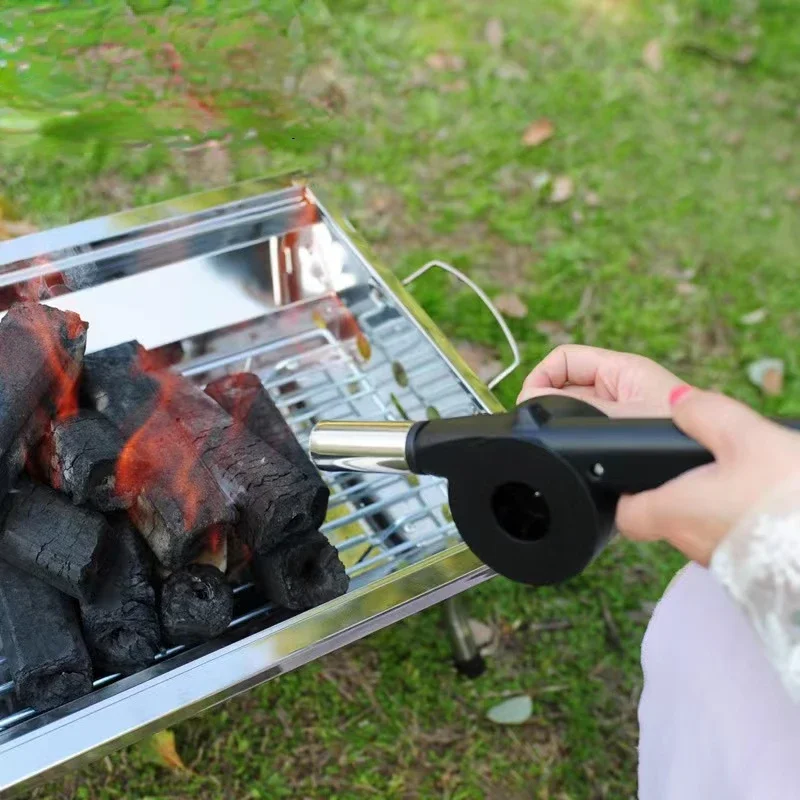 Sèche-cheveux manuel pour barbecue d'extérieur, petit souffleur d'air, outil d'aide à la combustion, équipement de camping