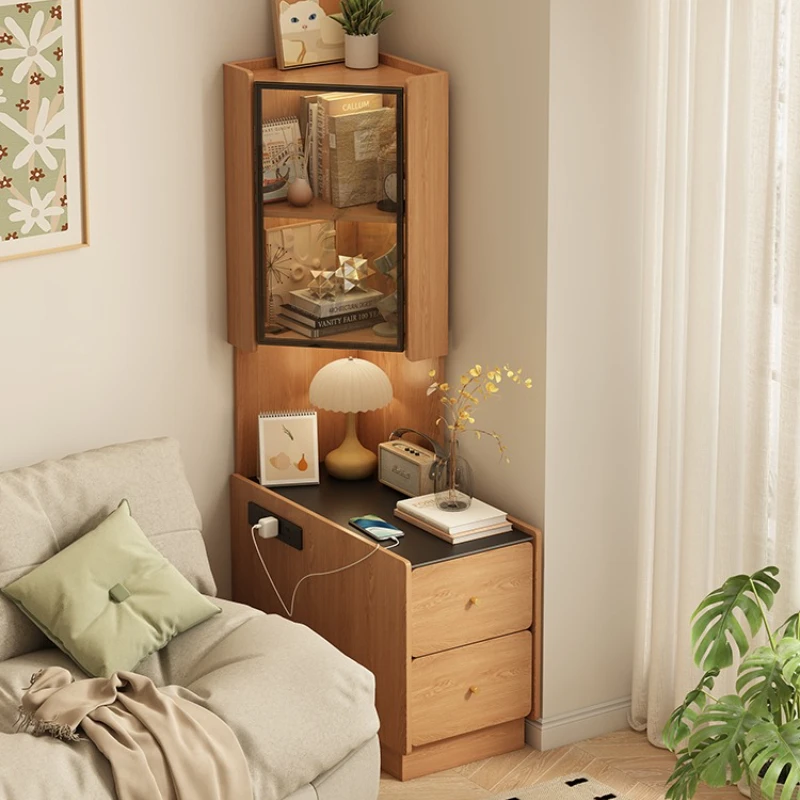 

Corner rack, corner bedside storage cabinet, living room corner