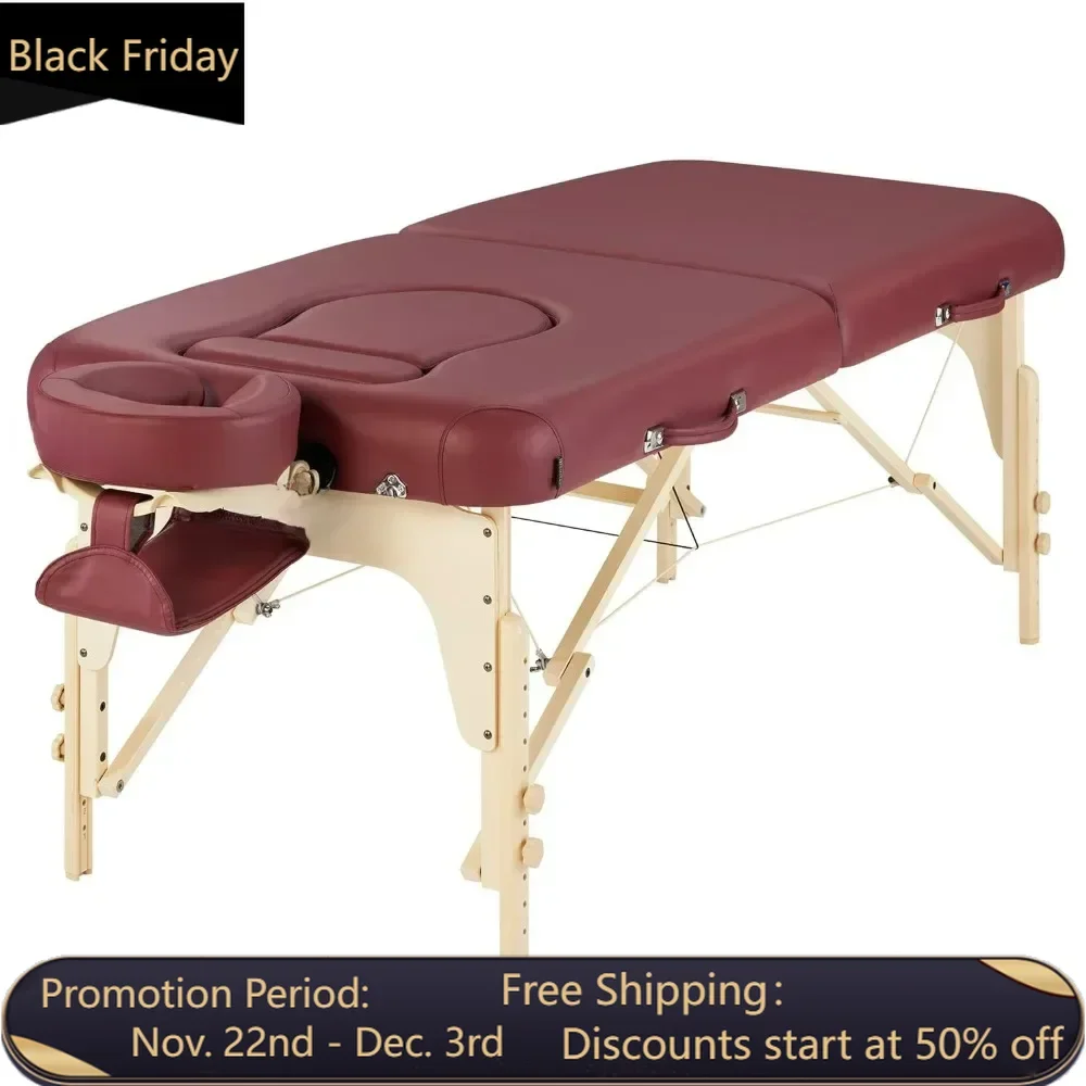 30''  Portable Pregnancy Massage Table for Female Clients and Obese Individuals, Spa Salon Facial Bed for Pregnant Women