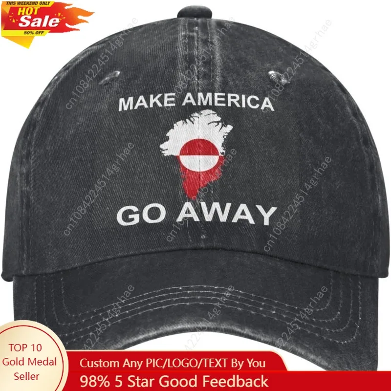Make America Go Away Caps for Women's Greenlanders Greenland Ball Cap Make America Go Away hat