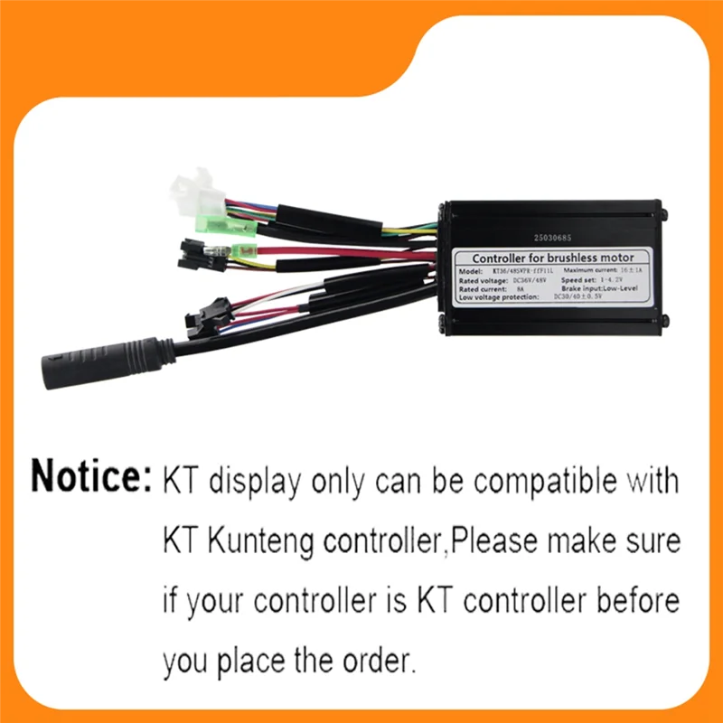 

A51Q-Electric Bicycle KT Controller 36V 48V 16A KT KT-16A E-Bike Sine Wave Controller E-Bike Controller