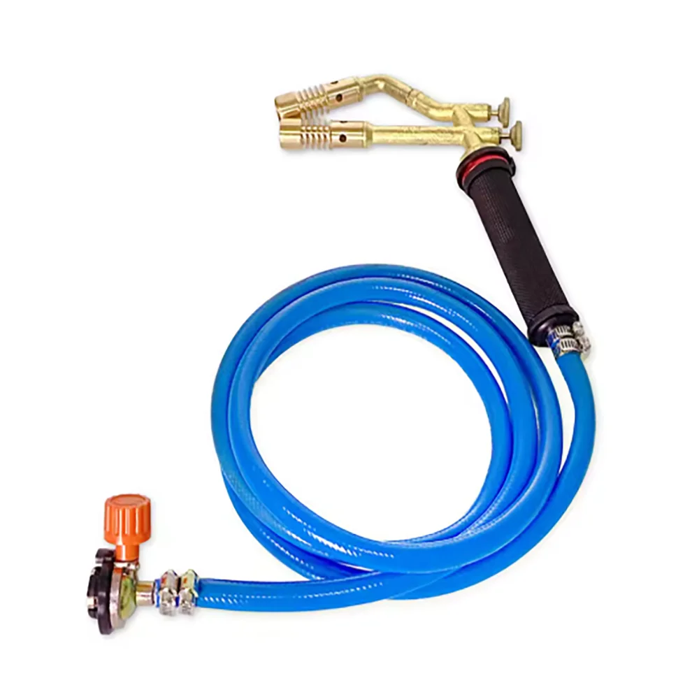 3600 ° F Double Headed Butane Propane Gas Welding Gun Silver Copper Aluminum Welding Tool Bull Hair Removal Barbecue Fire Gun