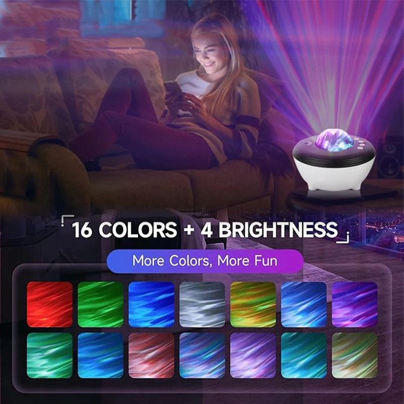 Smart Music Speaker  Galaxy  Northern Lights Projector Night lamp  Alexa & Google Assistant for Kids Adults Gifts Bedroom Decor