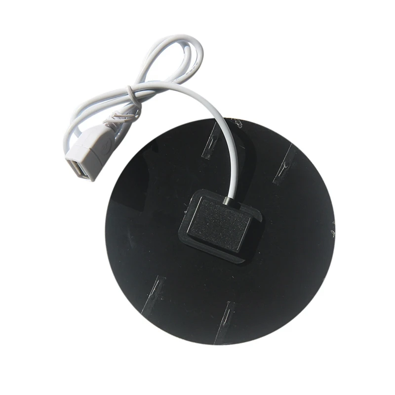 2025 New-Mini Round Solar Panel 1.2W 5V 110Mm With USB Port For Outdoor Mobile Phone Power Charger