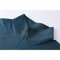 Customized Logo Pullover Half Zipper Sweatshirts Men Fashion Long Sleeve Warm Hoodless Hoodies Stand Collar Sport Jogging 5