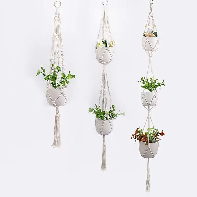 

Hanging Plant Handmade Macrame Plant Hanger Flower Pot Planter Hanger Wall Decor Courtyard Garden Hanging Planter Hanging Basket