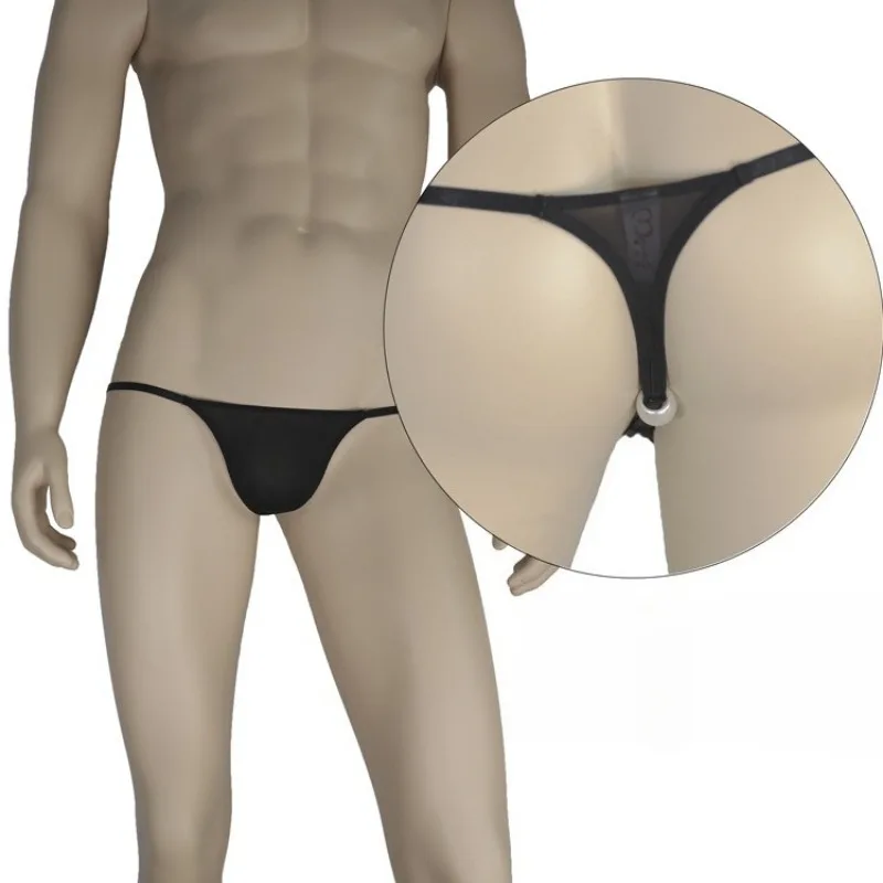 

Мужские и женские сексуальные стринги из ледяного шелка, нижнее белье с низкой посадкой, черный, белый, унисекс