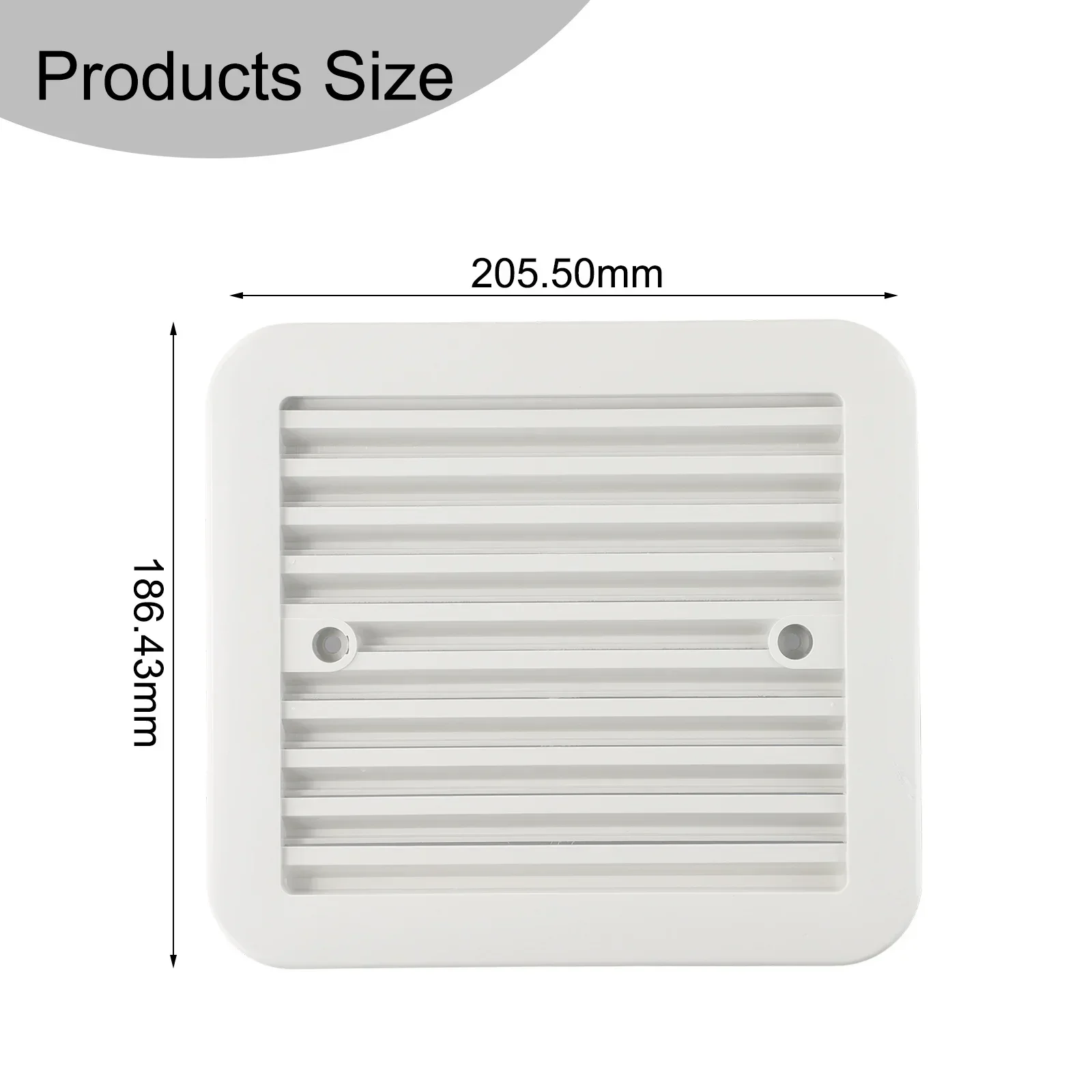 

Side Exhaust Vent Vent Cover 205.5x186.43mm ABS Material Long Lasting Long-lasting Rainproof White High Quality