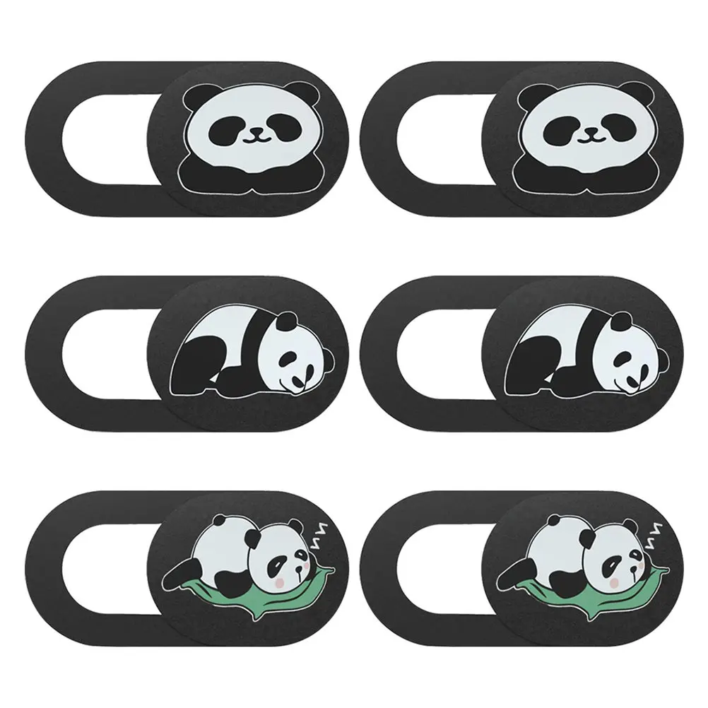 6Pcs Panda Design Webcam Cover Slider Blocker for PC Tablet Laptop Desktop – ABS Anti-Peeping Privacy Shield