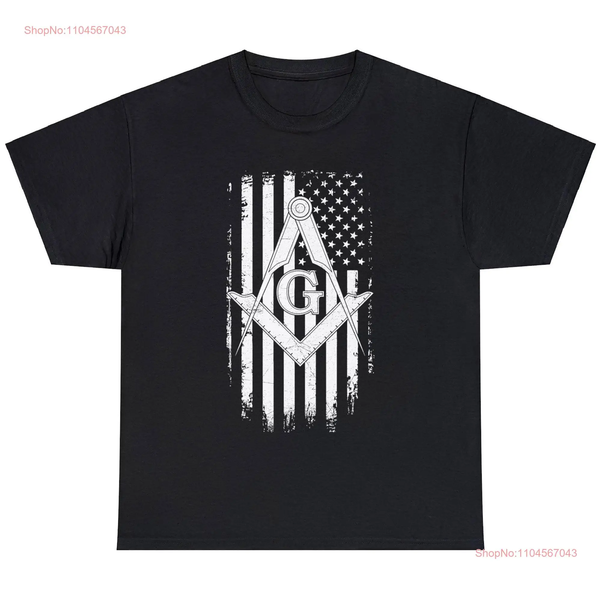 Masonic American Flag Square and Compass Freemason T shirt SweaT  long or short sleeves