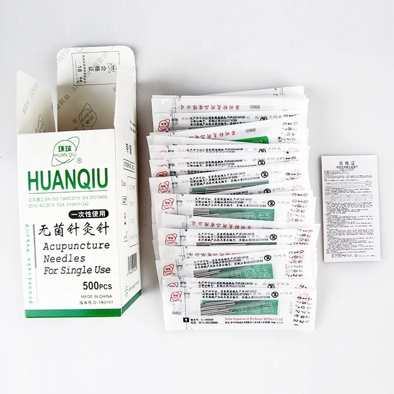 New Package Huanqiu Disposable Sterile Acupuncture Needles 500pcs