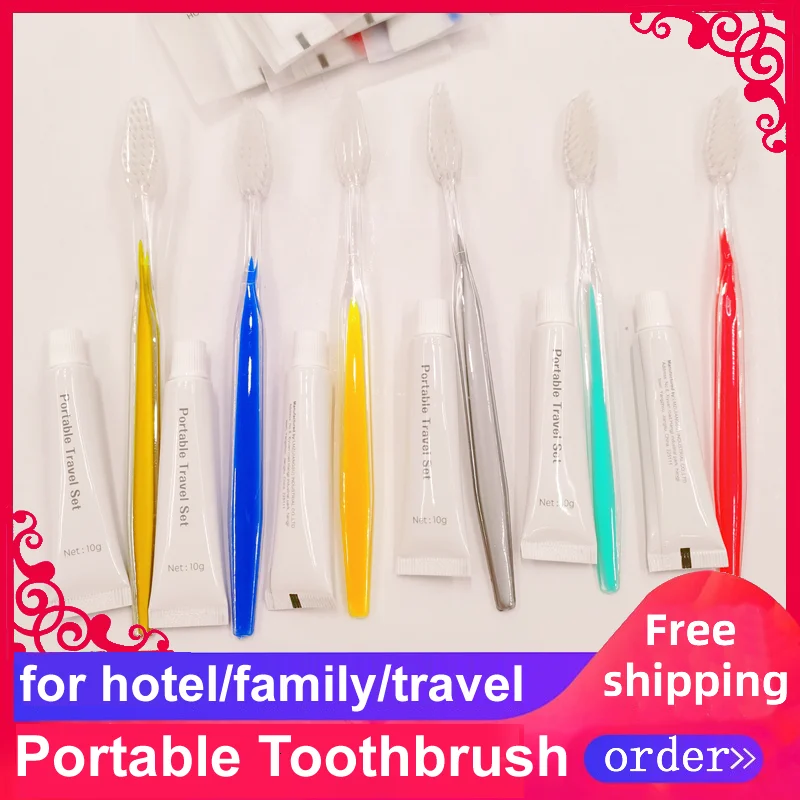 

Free Shipping Toothbrush Toothpaste Dental Kit Personal Care Appliance Hotel Travel Family Guest Party Trip Tool Wholesale