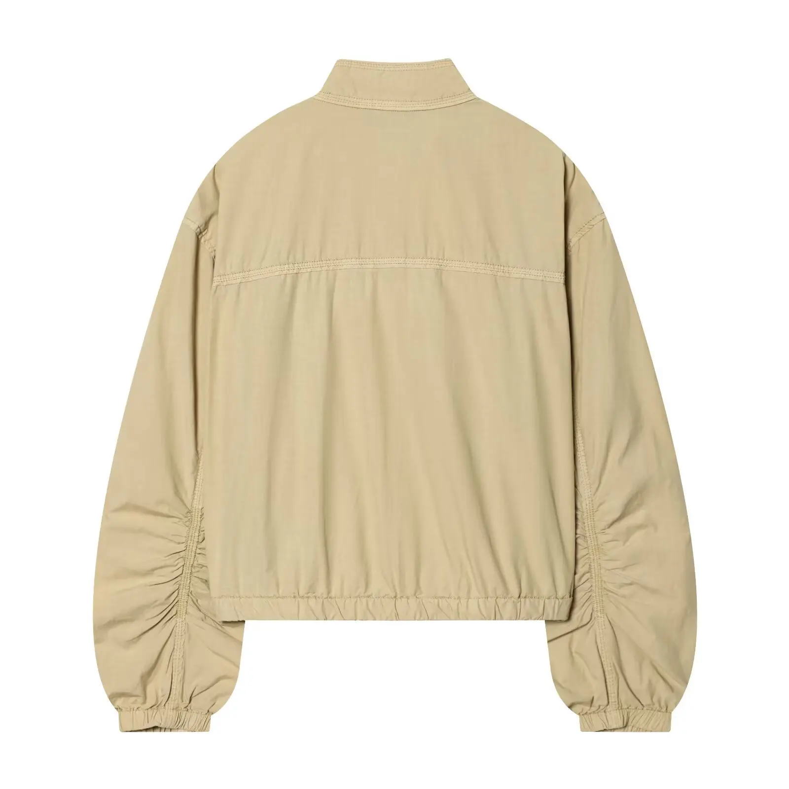 Fashionable Retro Washed Silk Jacket Short Coat Spring 2026 Women's Street Style Casual Long Sleeve Zipper Closure Coats Jackets