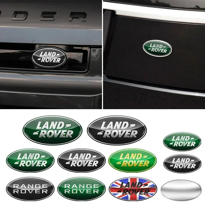 Emblema 3D del logo de Land Rover para la parrilla delantera del coche, adhesivo para la parte trasera del maletero, accesorios para Land Range Rover Discovery Defender Evoque