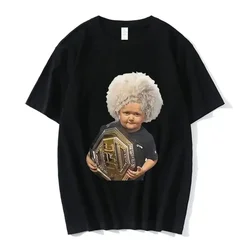 Funny Men T-shirt Russia Hasbulla Magomedov Hasbula Burgir Graphic Printed Tshirt Unisex Mini Khabib Meme T Shirt Women 80186