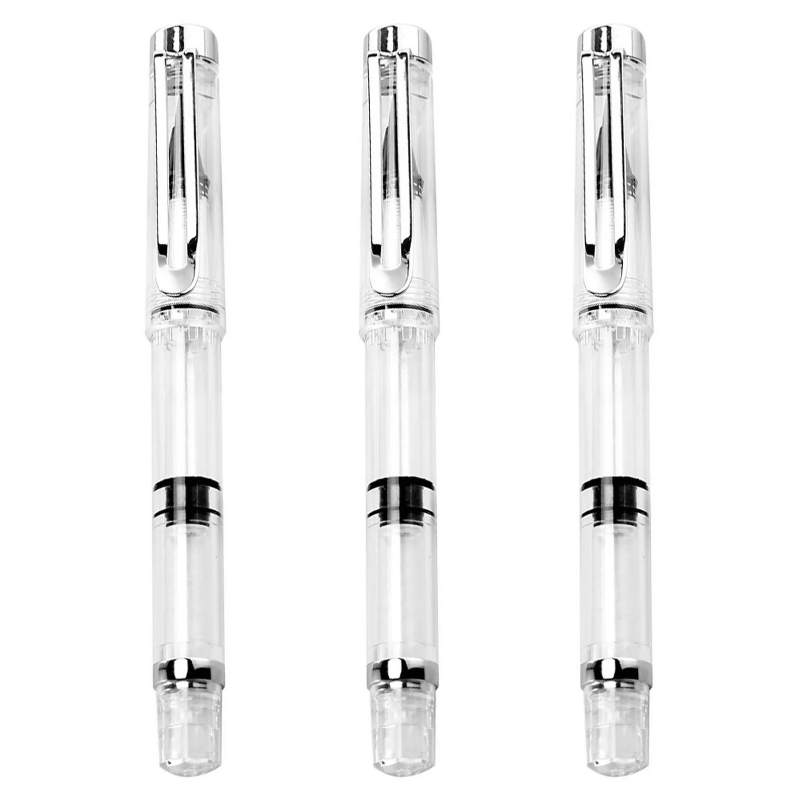 

3Pcs Watercolor Brush Pens Refillable Fountain Style Soft Bristle Tip Plastic Brush Pen for Drawing Sketching Home School Use