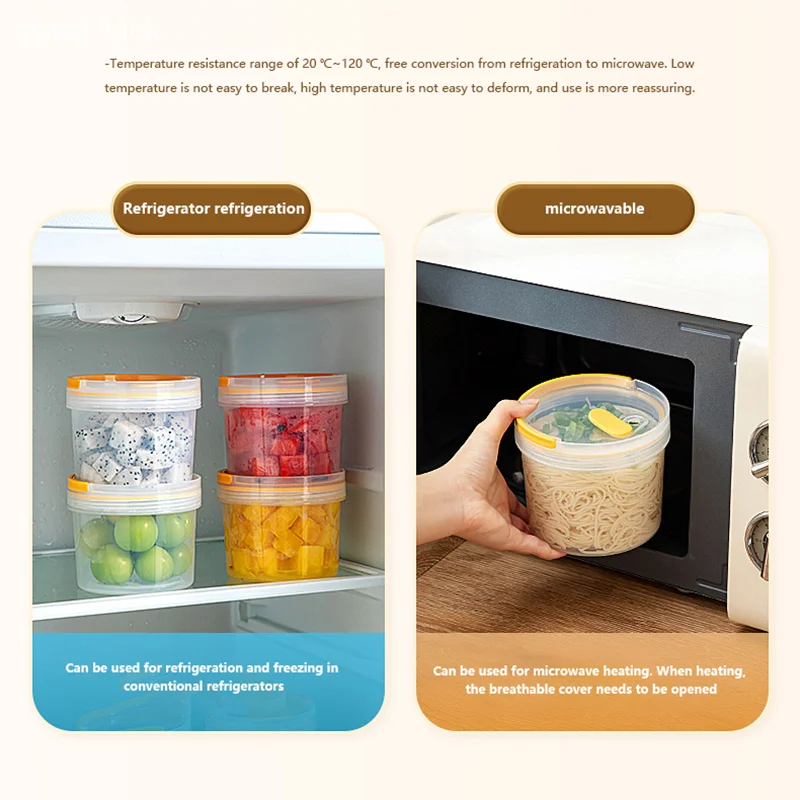 Frascos de almacenamiento sellados para alimentos, cereales portátiles, taza de leche de soja, clasificación transparente, cubo de comida para bebés, accesorios de cocina