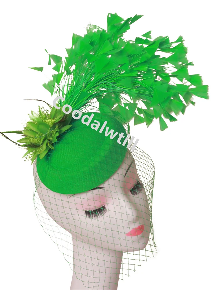 

Bride Wedding Mesh Fascinator Hat Veils Flower Party Pillbox Headband Women Chapeau Cap Bride Ladies Wedding Hair Accessories