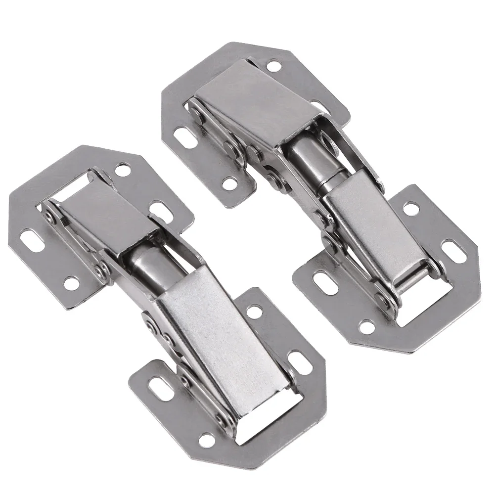 10Pcs Cabinet Hinge 90 Degree 3/4in No-Drilling Hole Cupboard Door Hydraulic Hinges Soft Close With Screws Furniture Hardware