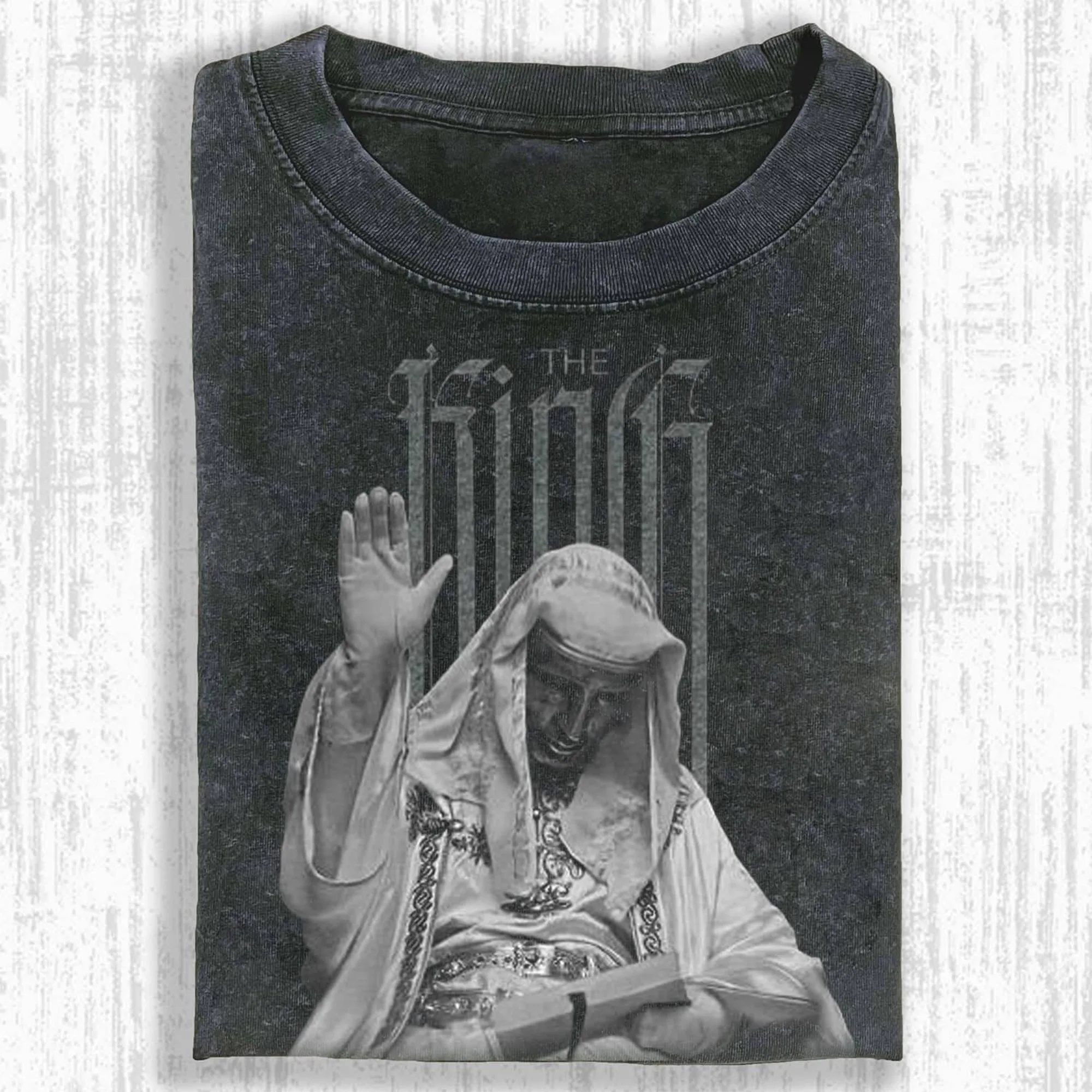 King Baldwin IV Vintage coton lavé Meme T-shirt hommes femmes gothique Rock surdimensionné t dessus de chemise Streetwear hommes vêtements