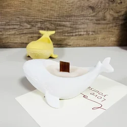 Small Whale Candle Silicone Mold Whale Trinket Box Resin Mold Succulent Planter Mold Concrete Candle Vessel Cement Decor Molds