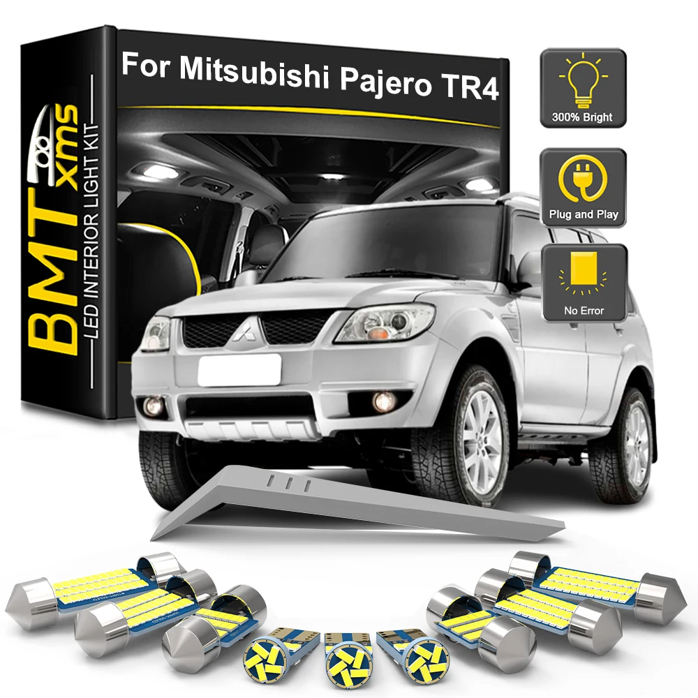 BMTxms 11Pcs Canbus LED Interior Light Bulb Kit For Mitsubishi Pajero TR4 2002-2010 2011 2012 2013 2014 Car Dome Trunk Lamp