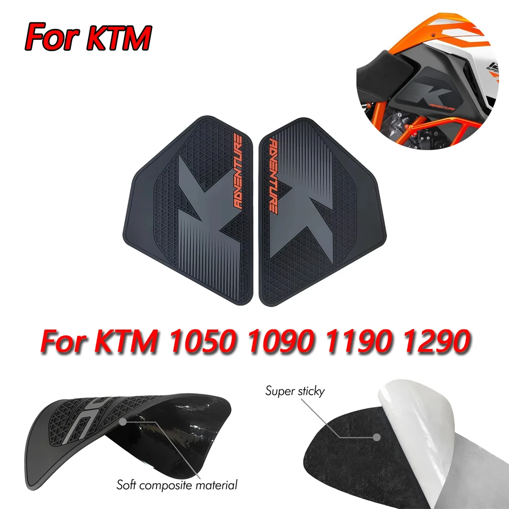 

For KTM 1050 1090 1190 1290 Super Adventure Motorcycle Sticker Anti slip PVC Black Side Fuel Tank Mat