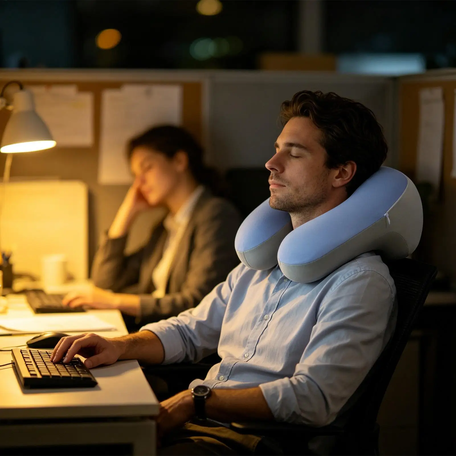 Neck Pillow Airplane Portable U Shape Memory Foam Removable Plane Neck Pillow For Travel Airplane Train Commuting Driving Office - view 2