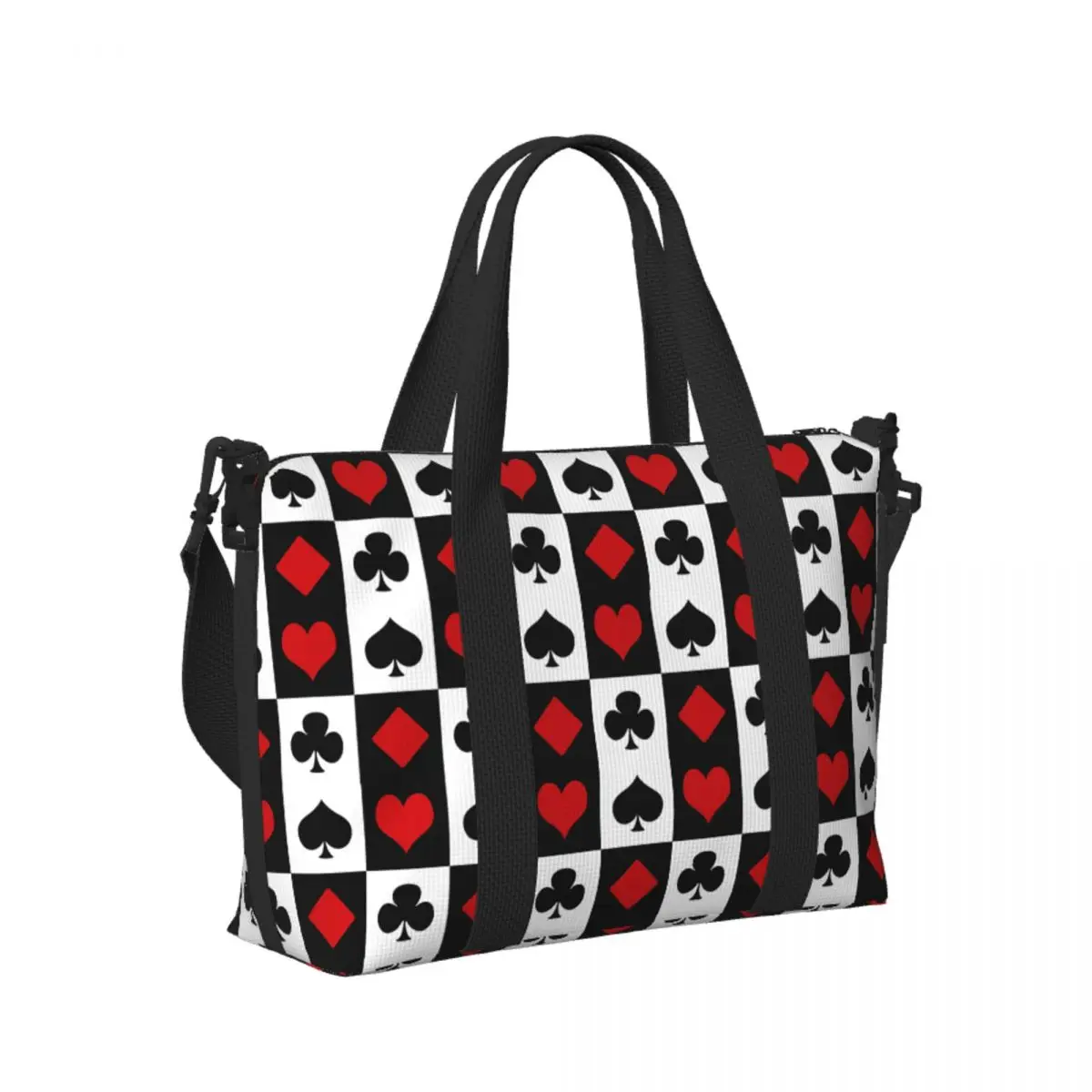 

Custom Playing Card Beach Travel Bag Large Capacity Tote Bags for Gym Sport Women Shopping Duffle Shoulder Bag