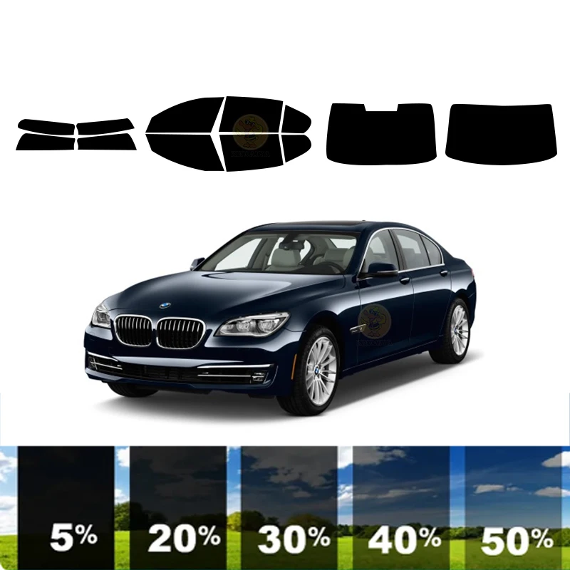 

Предварительно вырезанная съемная тонировочная пленка для окон для автомобиля, 100% УФР, 5%-35%VLT, теплоизоляция, карбон ﻿ Для BMW 7 серии 4 DR SEDAN 2009-2015 гг.