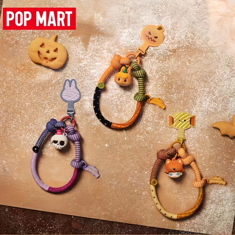 New Pop Mart Monster Bakery Series Halloween Rope Surprise Blind Box High Quality Decorative Hanging Accessories Peripheral Toys
