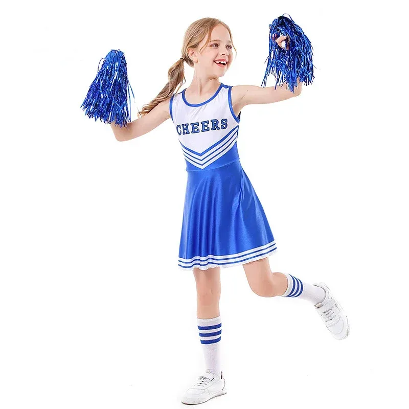 Costume de pom-pom girl mignon pour filles, uniforme de Football pour bébé, vêtements de fête de carnaval, ss13