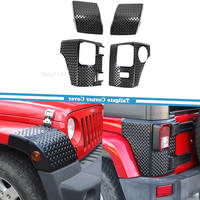 New！ Front Wheel Eyebrow Wrap Angle Cover Tailgate Corner Decoration Trim for Jeep Wrangler JK 2007-2017 Car Accessories ABS Bla