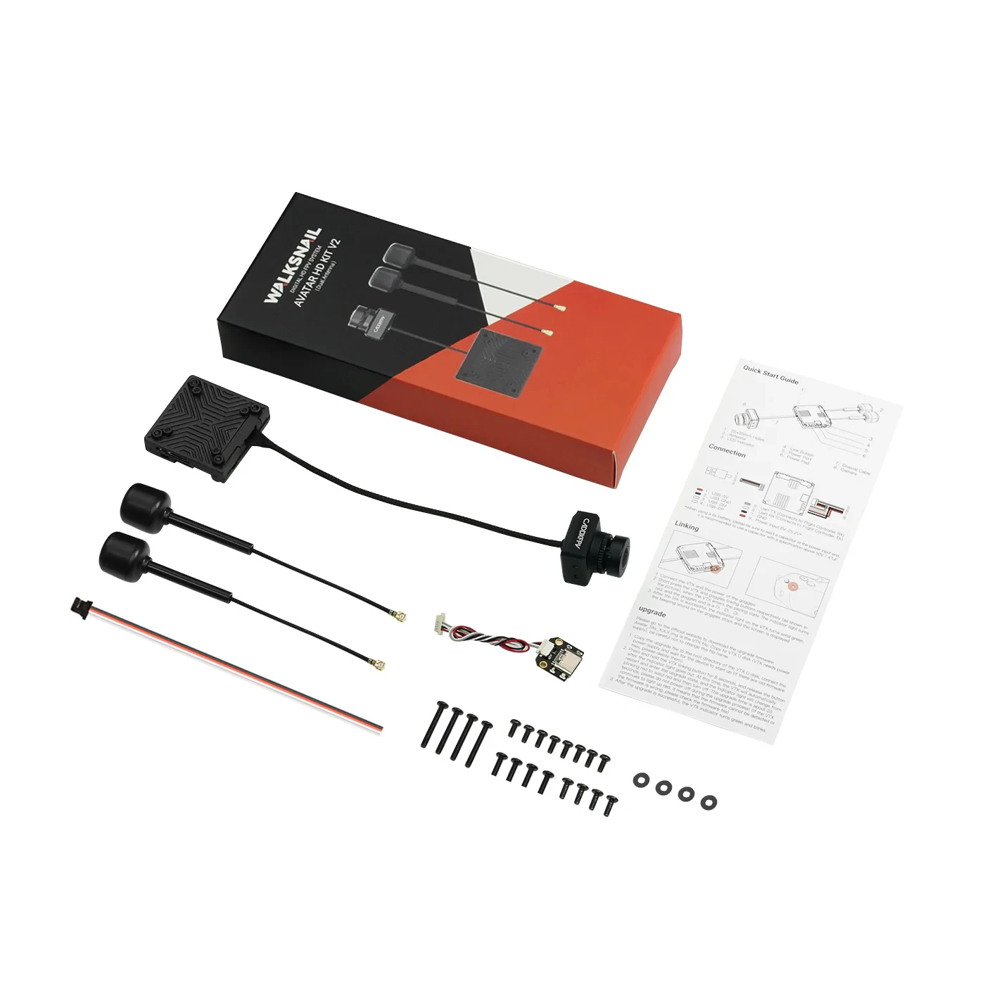 Caddx Walksnail Avatar HD Kit V2 / Avatar HD Pro Kit (إصدار هوائيات مزدوجة) Gyroflow + 32G لطائرات بدون طيار FPV حرة أجزاء ذاتية الصنع #1