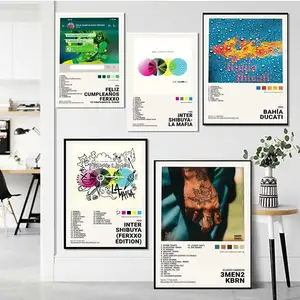 Nordic Pop rapper Quevedo Poster, Aesthetics, Mora Feid, Eladio, Coelho Carrion, Alejandro, Music Album, Canvas, Wall Art, Room Decor 6 Main Sales Quevedo - №5