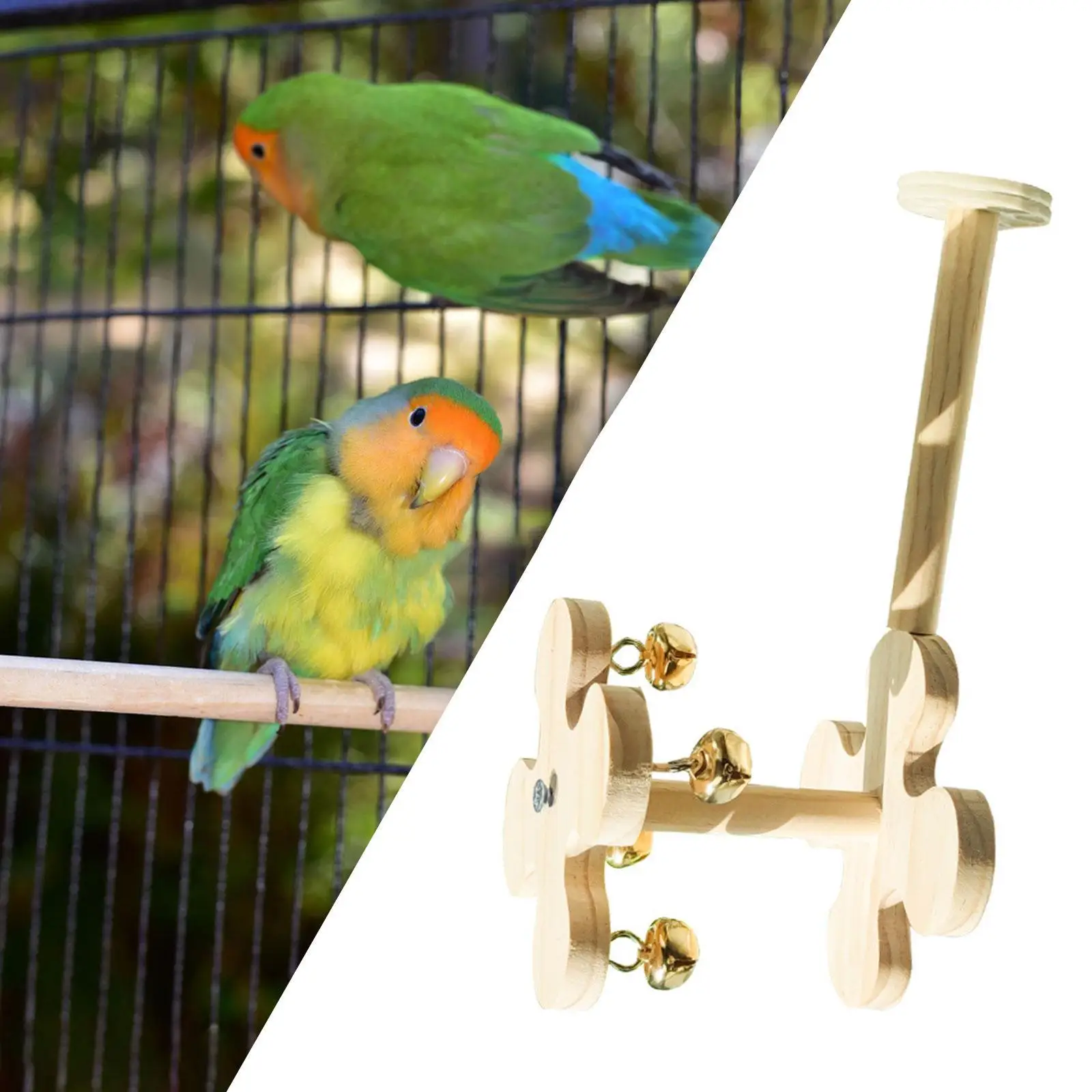 Подставка для птиц, игрушка-окунь, палочка для птиц, подставка для попугая для физических упражнений, вращающаяся ветряная мельница, окунь для попугаев, зябликов, мина, корелла