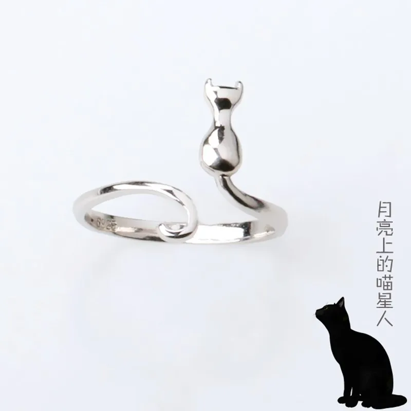 Anillos de gato de Plata de Ley 925 para mujer, joyería de compromiso de diseñador de lujo, ofertas femeninas con joyería ALIZERO