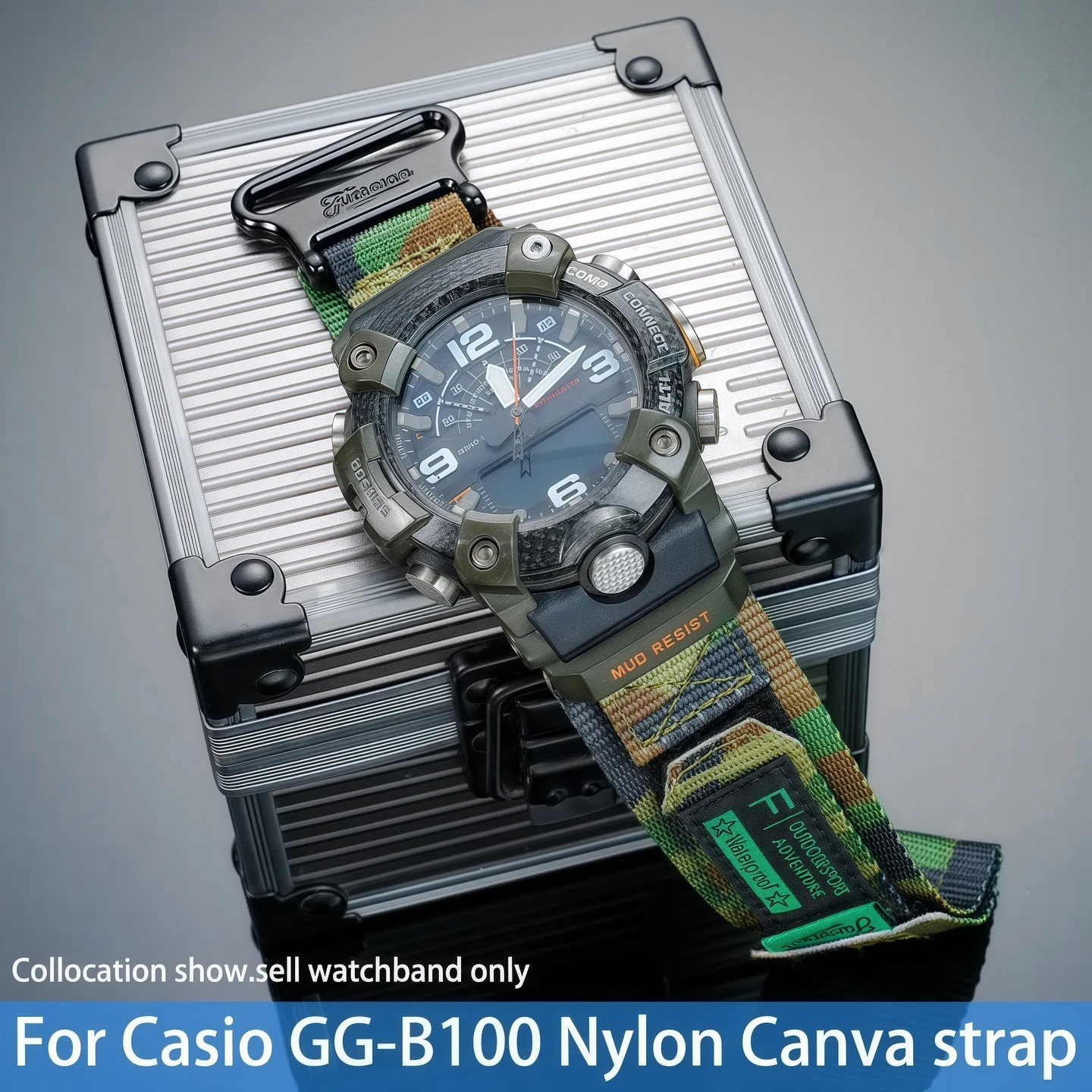 

Для Casio Little Mud King третьего поколения GG-B100 GG B100 gg b100 модифицированный нейлоновый ремешок Canva мужской спортивный водонепроницаемый ремешок для часов