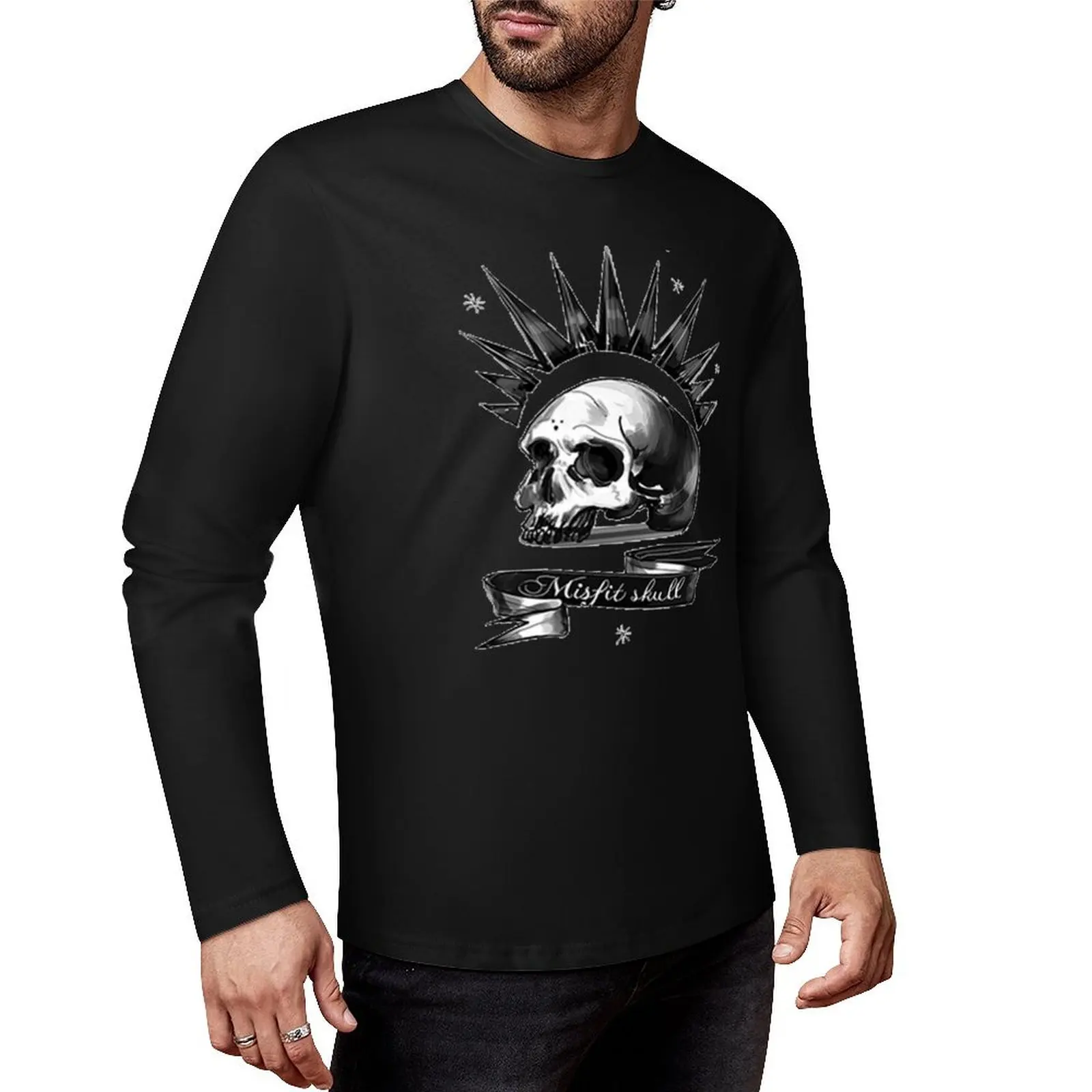 

Mistic Skull Long T-Shirt cute tops hippie clothes kawaii clothes sweat shirts mens graphic t-shirts pack