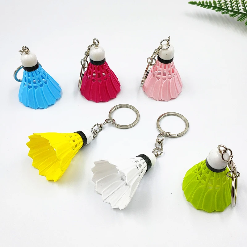 Creative Mini Badminton Keychain Cute Shuttlecock Key Chains Keyring Car Key Holder Bag Pendant Jewelry Club Gifts