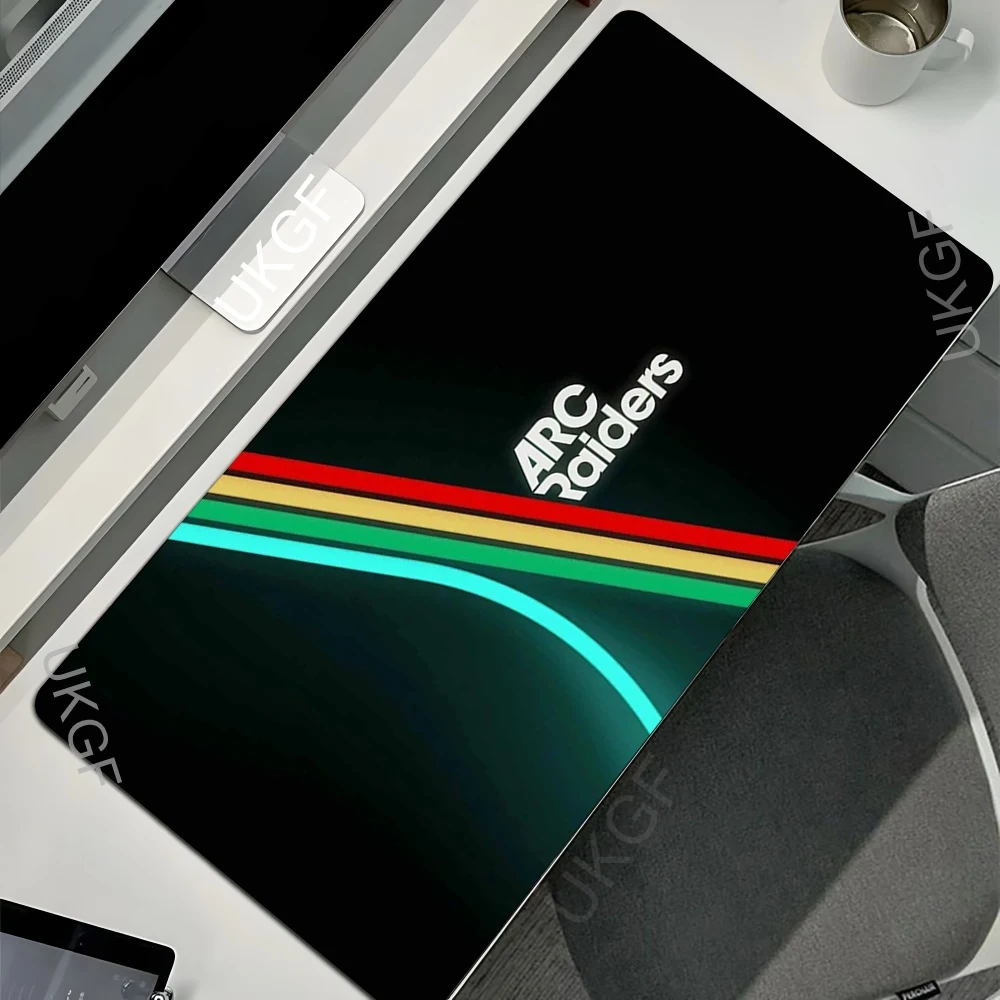 

Игровой коврик для мыши XXL 90x40 см HD A-ARC Raiders Game Anime, нескользящий, утолщенный, с прошитыми краями, для офиса и игр, настольный коврик-подушка