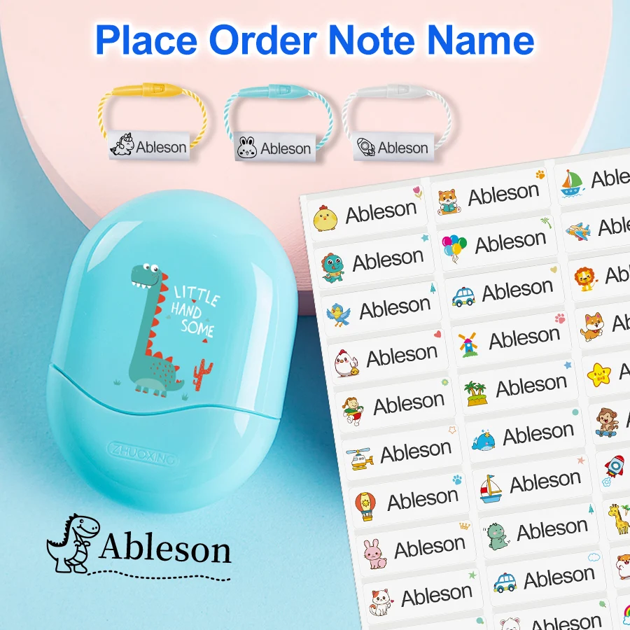 Children's Name Seal Custom logo Student's Name Stamp Kindergarten school uniform baby Clothes toy Waterproof Name Sticker Gift