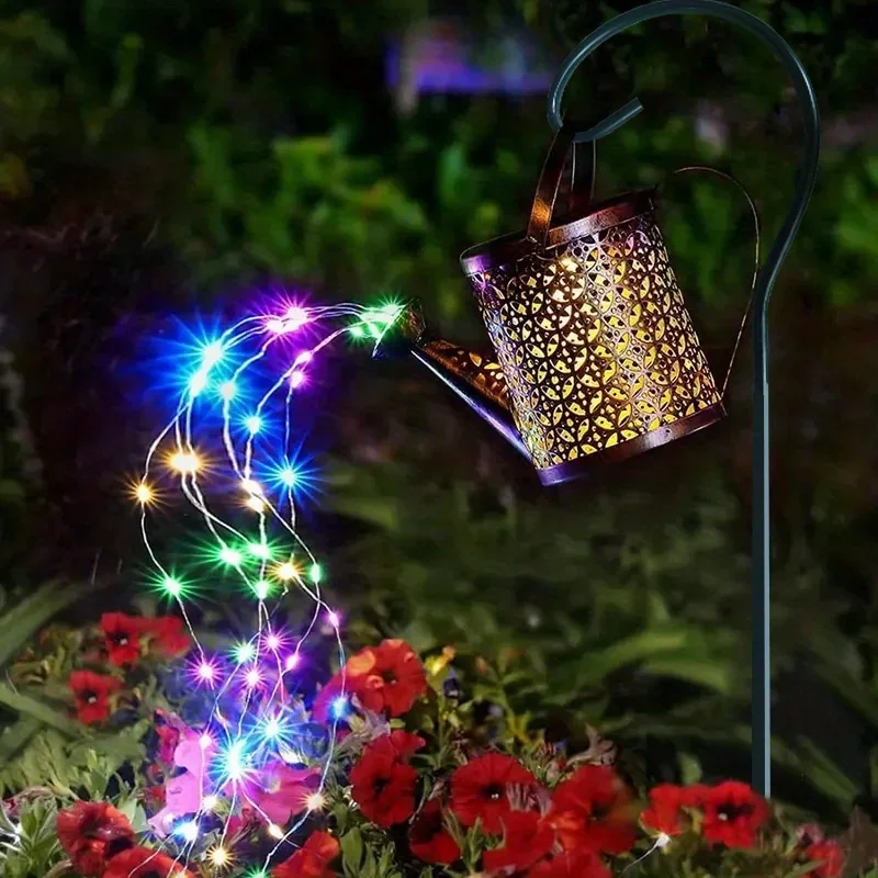 

Solar Watering Can Light Outdoor Waterproof Shower Light LED Fairy Art for Walkway Garden Patio Lawn Decor Lighting