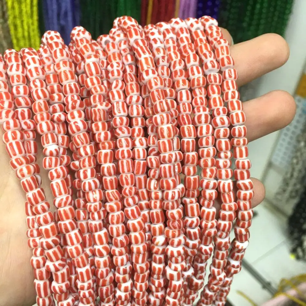 5pcs Glass Multicolor Bead Cute Lampwork Small Spacer Loose Beads For Jewelry Making DIY Bracelet Necklace Accessroeis