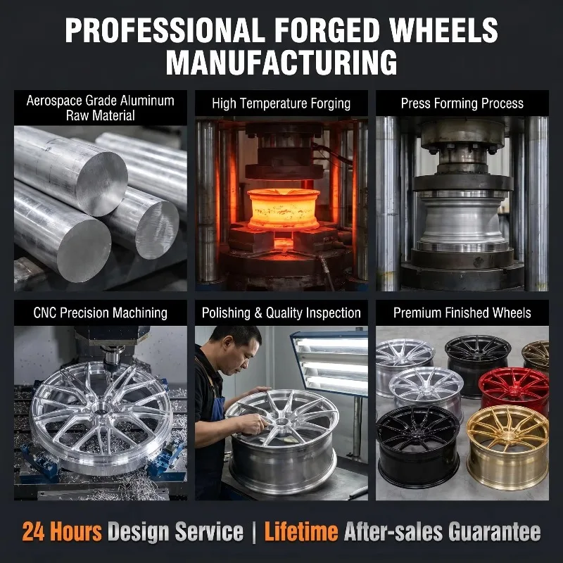 【2026】Custom Premium Forged Alloy Wheels Rims 17-26 Inch For BMW 5 Series G30 Audi A6 Tesla Model S Mercedes E-Class Sedan 3