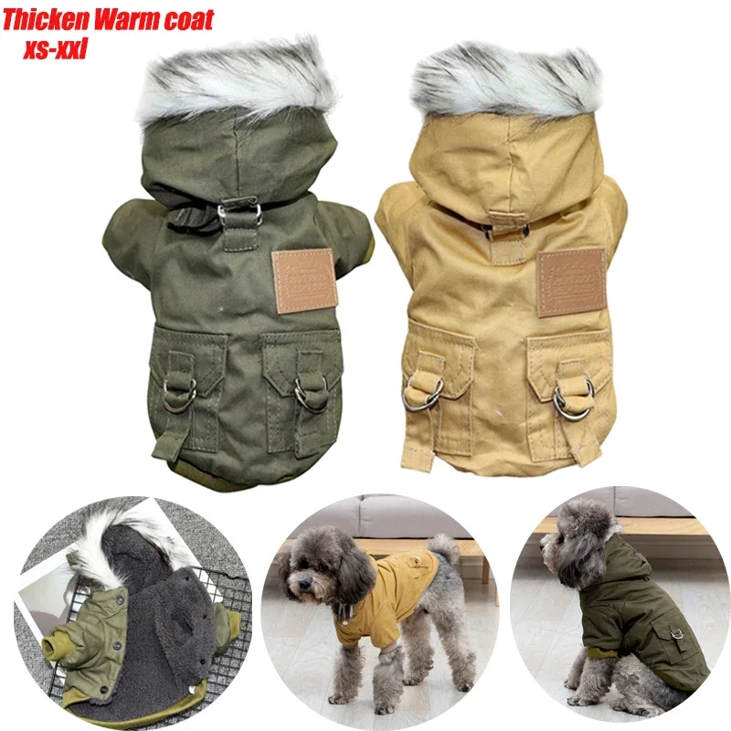 

Winter Dogs Clothing Puppy Pet Hoodie Clothes For Small Medium Dogs Warm Thicken Pet Jacket Dog Clothes Chihuahua Yorkies XXL