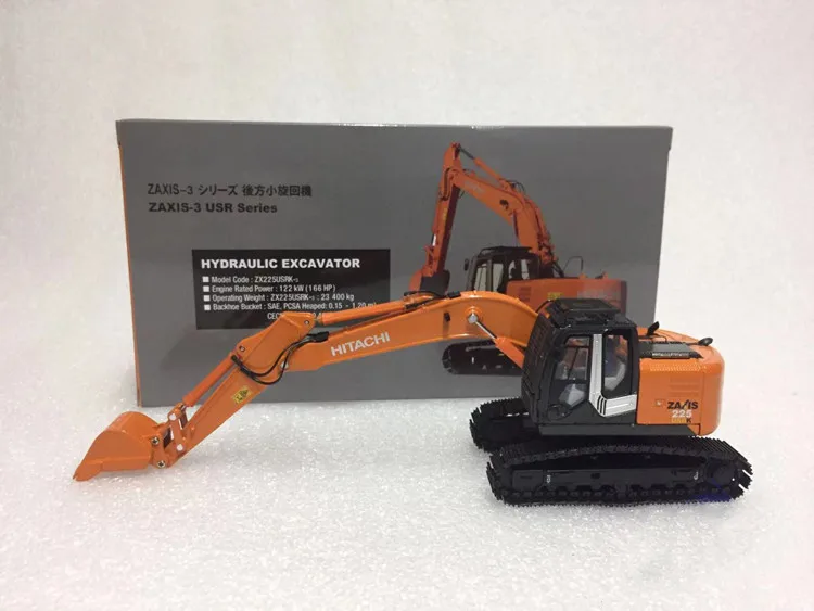 Collectible Diecast Model Gift 1:50 Scale Hitachi ZAXIS ZX225USRK-3 Hydraulic Excavator Construction Vehicle Alloy Model Toy
