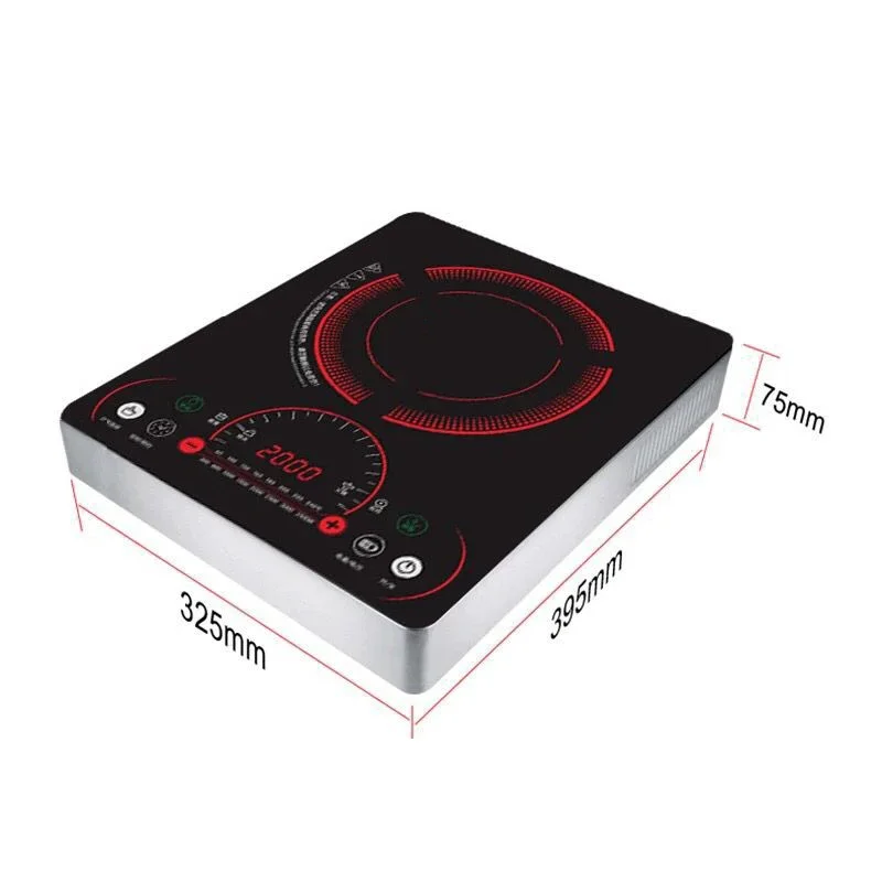 Cuisinière à induction haute puissance, grande puissance, poêle frit, commercial, batterie authentique, 3500W